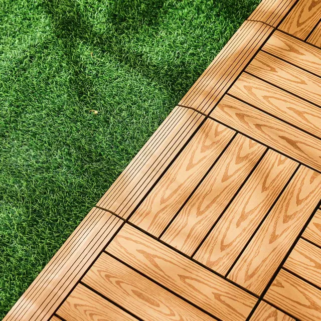 【WANBAO】仿木紋塑木地板用收邊條 卡扣式收編條(園藝造景 景觀布置)