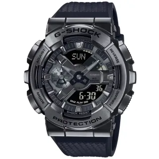 【CASIO 卡西歐】G-SHOCK 時尚酷炫雙顯腕錶 母親節 禮物(GM-110BB-1A)