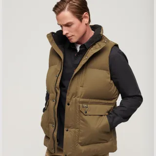 【Superdry】男裝 保暖背心 MF Non Hooded Gilet(卡其色)