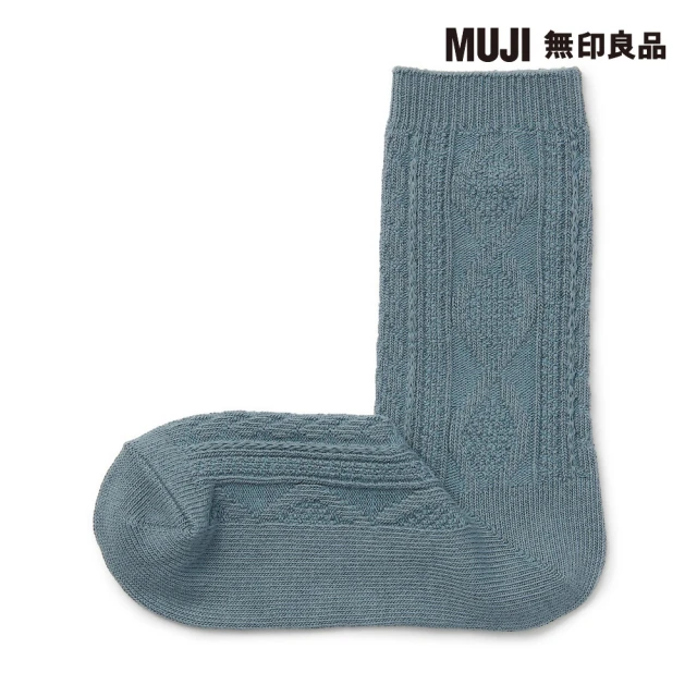 MUJI 無印良品 女棉混足口柔軟舒適織紋直角襪(共10色)