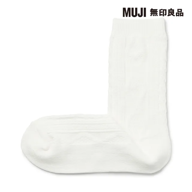 【MUJI 無印良品】女棉混足口柔軟舒適織紋直角襪(共10色)