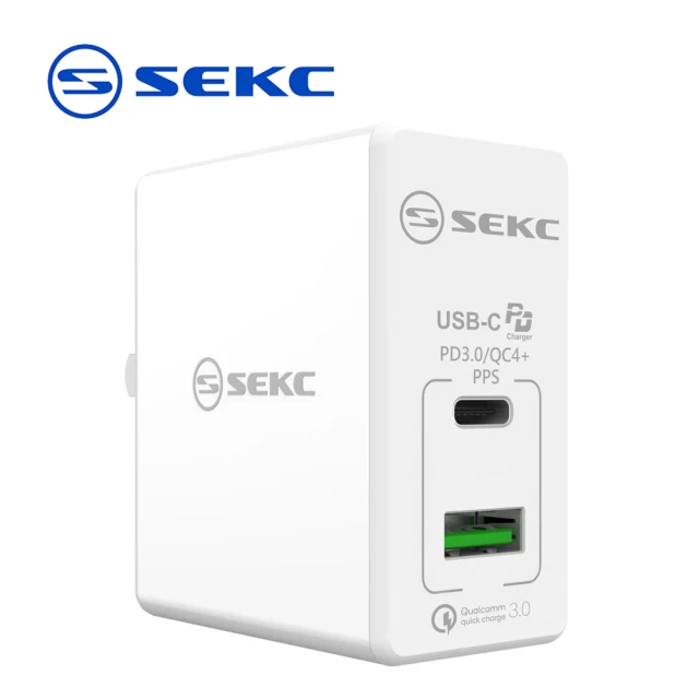 【SEKC】PD3.0/QC4+QC3.0 30W 雙孔1A1C 快速充電器(SWC-PD3230WT)