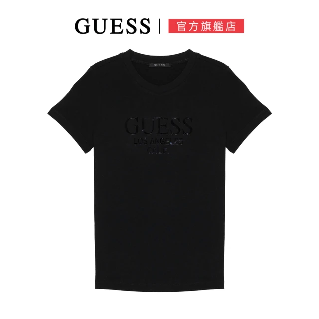 GUESS 清新花朵LOGO短T(兩色可選) 推薦