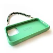 【Candies】iPhone 15 Pro 適用6.1吋 經典小香風晚宴包手機殼(綠)