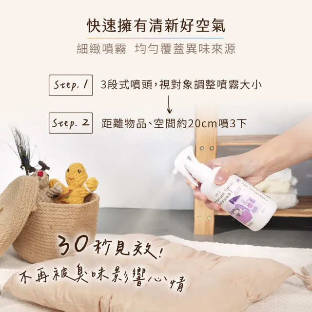 【超凝小姐】居家香氛淨味噴霧-友善香氛250ml(貓砂盆清潔)