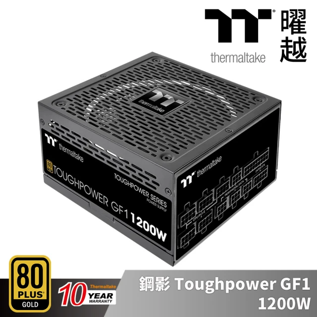 【Thermaltake 曜越】鋼影 Toughpower GF1 1200W 金牌 認證電源 全模組 十年保固(PS-TPD-1200FNFAGT-1)