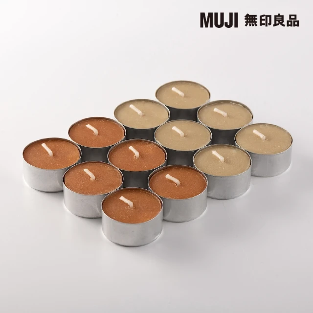 MUJI 無印良品 芬香蠟燭.迷你/柑橘香味/12入