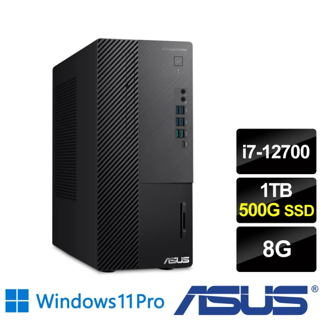 ASUS 華碩 i7商用電腦(M900MD/i7-12700/8G/500G SSD+1TB HDD/W10P)