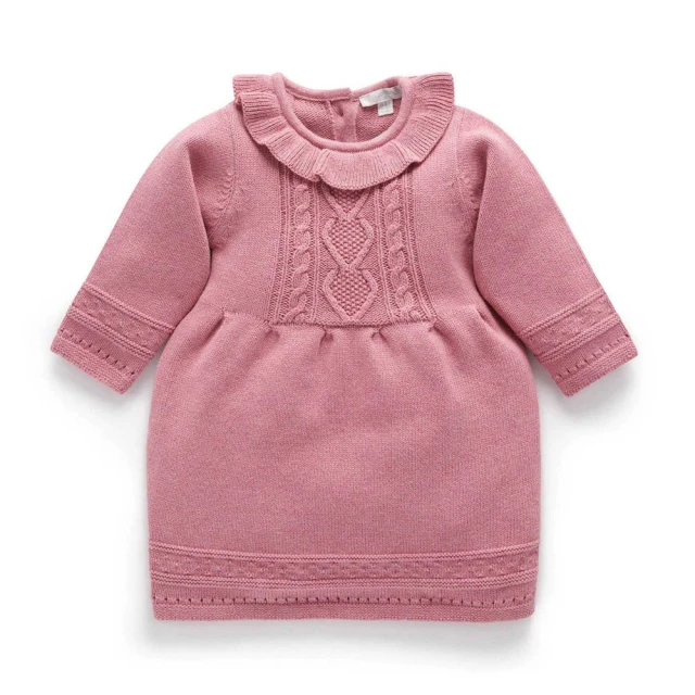 PurebabyPurebaby 澳洲有機棉 女童洋裝/連衣裙 粉紅色(女童 童裝 針織)