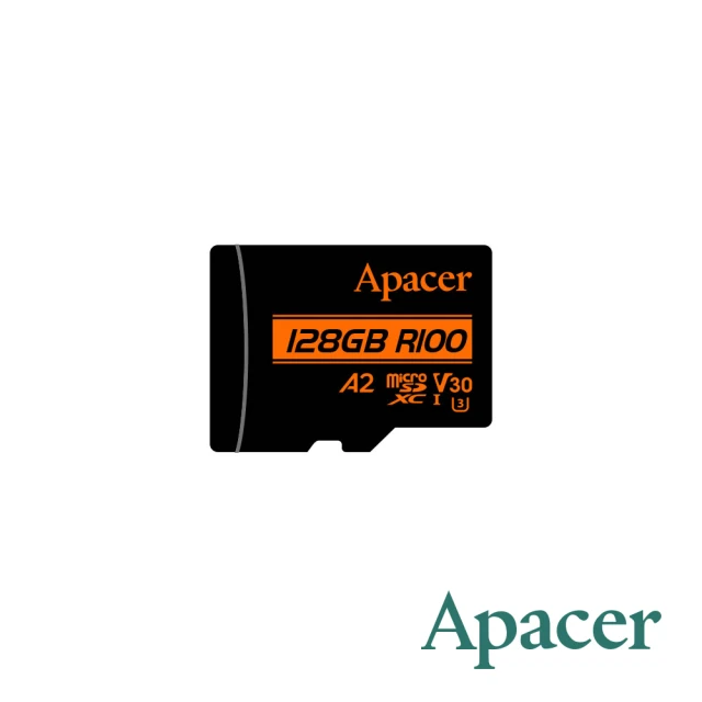Apacer 宇瞻Apacer 宇瞻 128GB MicroSDXC U3 V30 A2 Class10 記憶卡 100MB/s(公司貨)
