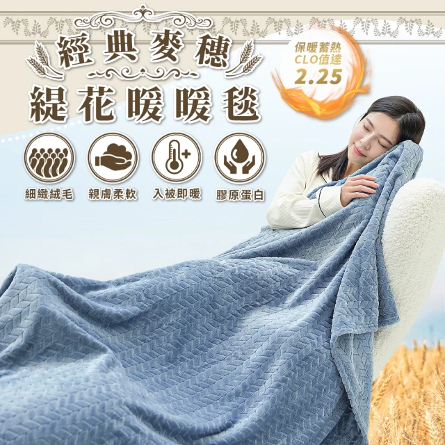 寢室安居 塔芙絨×羊羔絨 韓系3D立體緹花 抗靜電保暖毯被(