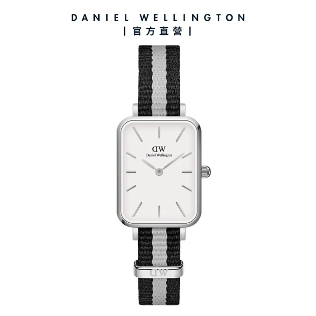 Daniel WellingtonDaniel Wellington DW Quadro 20X26 雙色黑灰織紋錶-白錶盤(矢吹奈子 聯名限定款DW00100676)