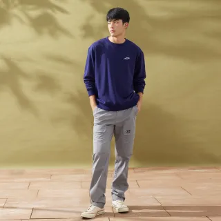 【JEEP】男裝 經典斜紋素面口袋工作褲(灰色)