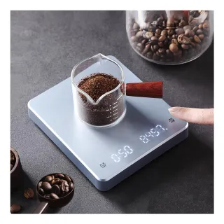 【Bincoo】LED顯示手沖咖啡精準測量電子秤 自動計時小型烘焙秤 意式咖啡豆稱重克秤 食品秤(非供交易使用)