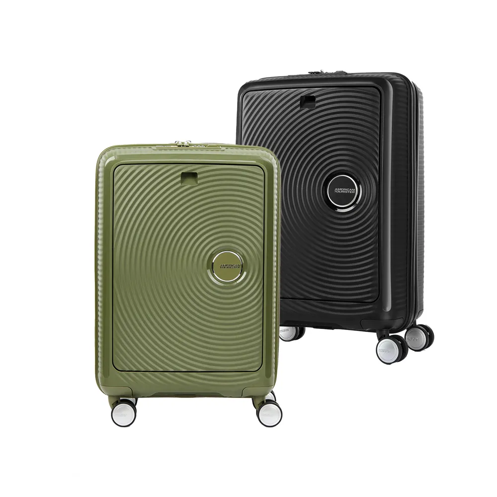 【AMERICAN TOURISTER 美國旅行者】20吋Curio前開式立體唱盤PP TSA登機箱/行李箱(多色可選)