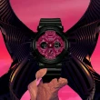 【CASIO 卡西歐】G-SHOCK WOMEN 非凡洋紅 金屬光澤 時尚黑紅雙顯腕錶 母親節 禮物(GMA-S120RB-1A)