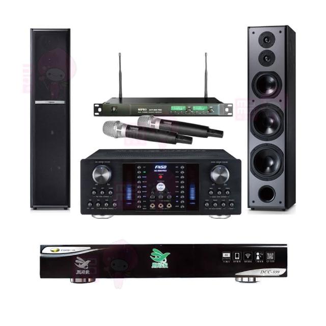 【點將家】DCC-899+FNSD AK-8800 PRO+ACT-869+TDF M6(點歌機4TB+擴大機+麥克風+喇叭)