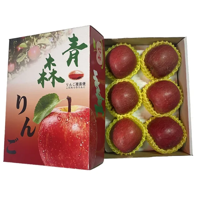 【一等鮮】日本青森蜜蘋果36粒頭6入禮盒x1盒(1.6kg/盒)