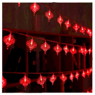 【聖誕布置/半島良品】24H發貨/3米中國結燈/燈串/新年燈/裝飾燈(掛布 過年 新年 聖誕節 聖誕燈)