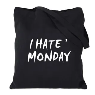 【89 zone】法式古典文藝小清新 單肩包 手提包 帆布包(白/黑)