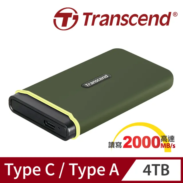 Transcend 創見】ESD380C 4TB USB3.2/Type C 雙介面外接SSD固態硬碟