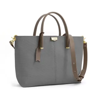 【adole】Daily 防水帆布皮革手提包/灰(可客製刻字)