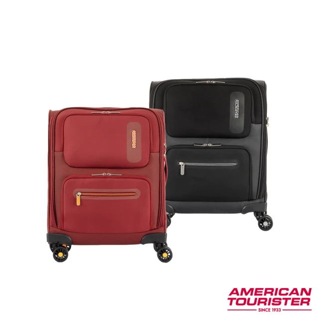 【AMERICAN TOURISTER 美國旅行者】18吋Maxwell 前開式極輕量布面軟殼登機箱/布箱(多色可選)