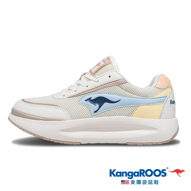 KangaROOS 女 BREAK 厚底貝果鞋 機能運動 厚底增高(卡其/藍/黃-KW41271)