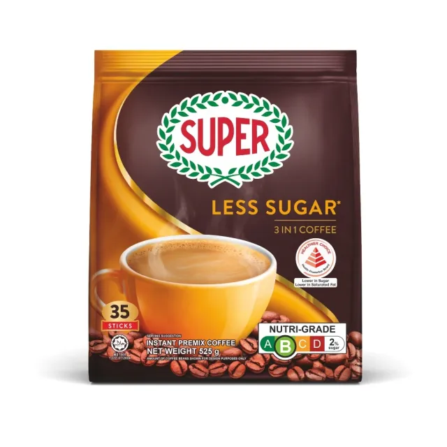 【Super】三合一即溶咖啡-3種口味任選(原味/特濃/減糖)