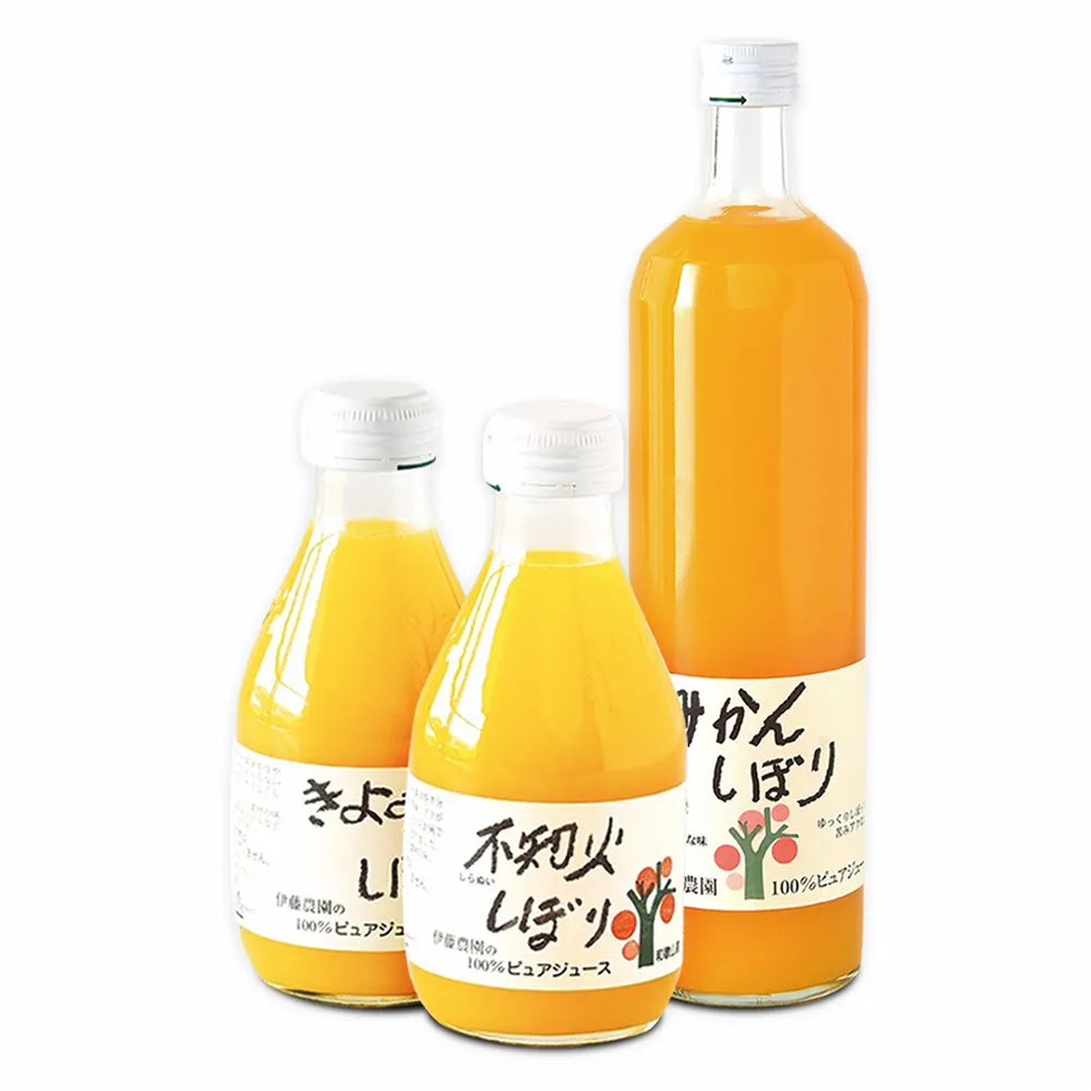 【伊藤農園】和歌山100%純粹橘子汁禮盒組(750mlx1+180mlx2)