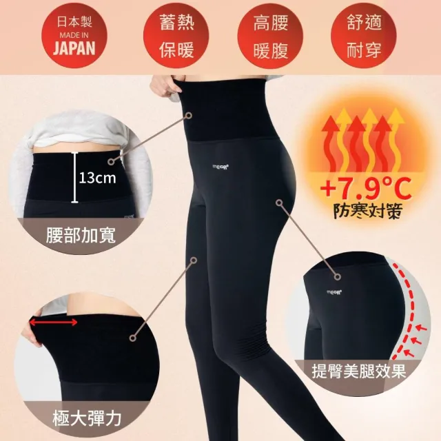 【MEGA COOHT】日本製 激彈無上限 續暖內搭褲 3件組H-F802 保暖褲 發熱褲(彈性發熱褲 保暖內搭褲 刷毛)