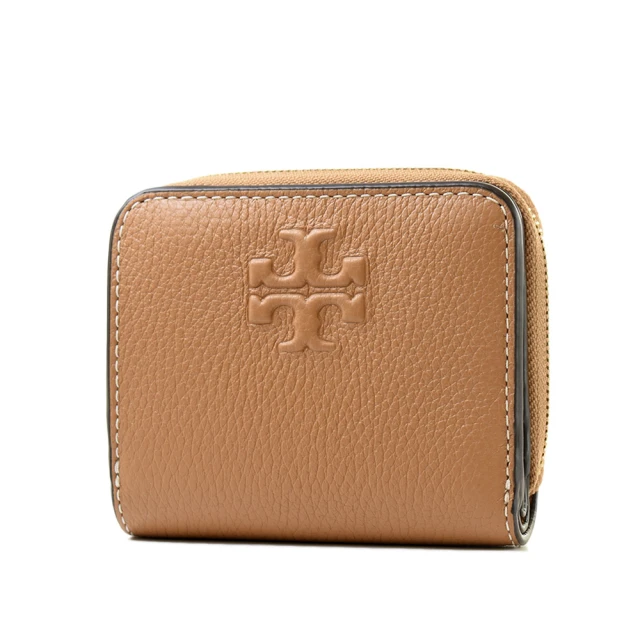 TORY BURCH 皮革LOGO高密度尼龍輕量拉鍊腰包-藍