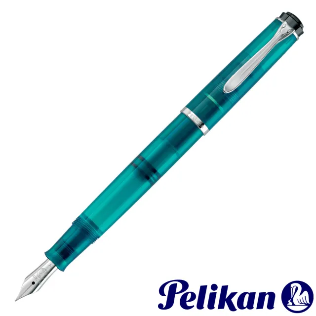 【Pelikan】百利金 M205 2022年度逸彩 限量 磷光石藍 鋼筆 墨水禮盒組(送原廠手提袋)