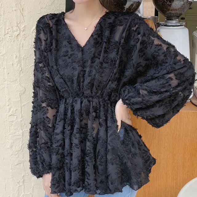 UniStyle 條紋長袖毛衣 韓版V領撞色慵懶風上衣 女 