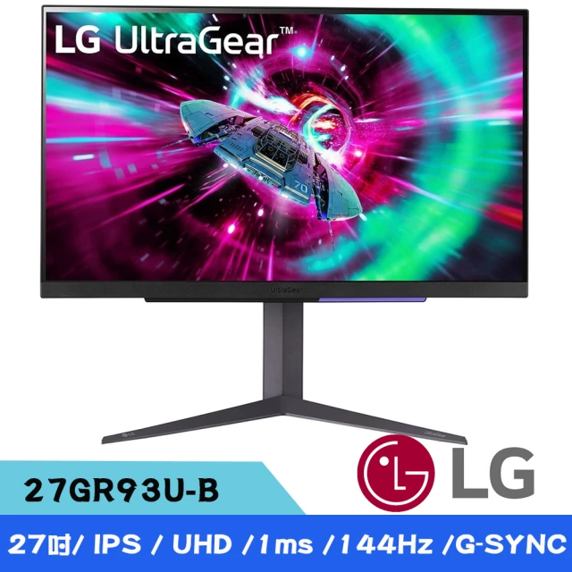 LG 樂金LG 樂金 27GR93U-B 27吋 UltraGear™ UHD 144Hz專業玩家電競螢幕