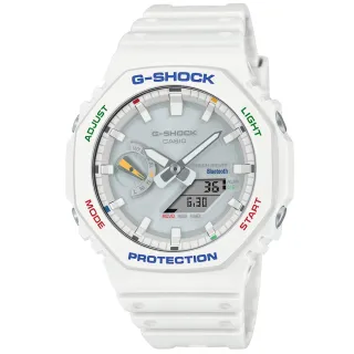 【CASIO 卡西歐】G-SHOCK 藍牙連線  八角雙顯太陽能腕錶 父親節 禮物  送禮 推薦(GA-B2100FC-7A)