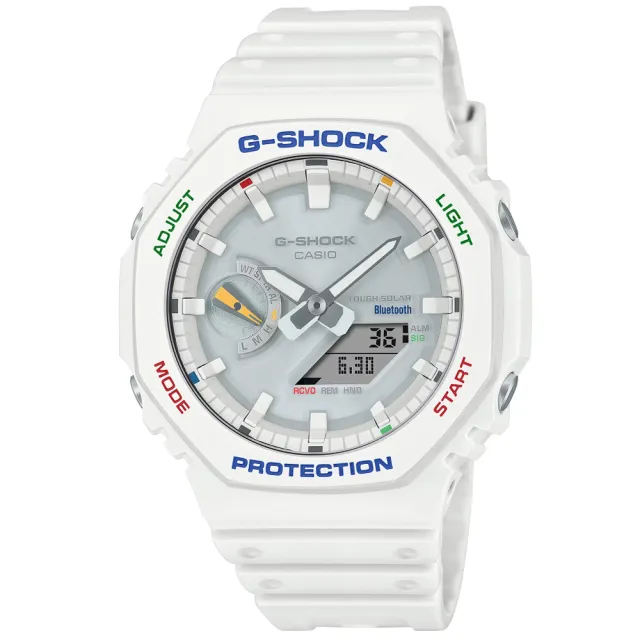 【CASIO 卡西歐】G-SHOCK 藍牙連線  八角雙顯太陽能腕錶 送禮推薦 禮物(GA-B2100FC-7A)
