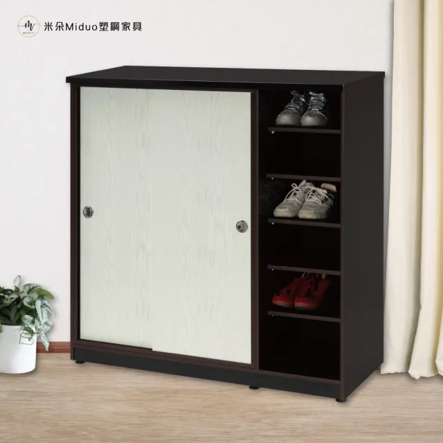 【米朵Miduo】3.6尺拉門 右開放塑鋼鞋櫃 塑鋼鞋櫃