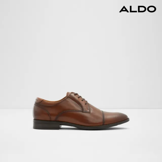 【ALDO】CORTLEYFLEX-經典質感綁帶皮革紳士鞋-男鞋(棕色)