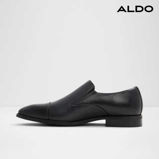 【ALDO】LEBLANC-經典側V素色紳士鞋-男鞋(黑色)