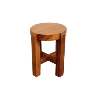 【吉迪市柚木家具】原木造型小圓椅/矮凳 SN015(板凳 椅凳 椅子 原木 日式 和風 童趣)