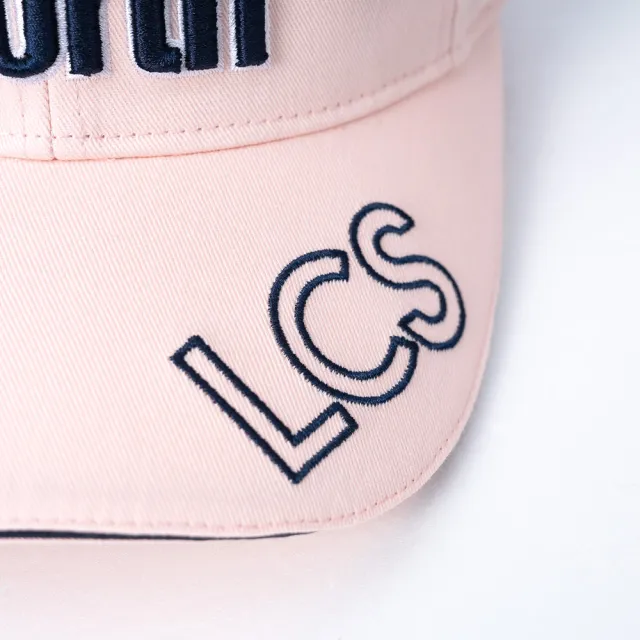 【LE COQ SPORTIF 公雞】高爾夫系列 女款粉色經典刺繡高爾夫遮陽帽 QLS0J100