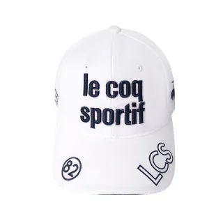 【LE COQ SPORTIF 公雞】高爾夫系列 女款白色經典刺繡高爾夫遮陽帽 QLS0J100