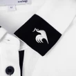 【LE COQ SPORTIF 公雞】高爾夫系列 女款白色經典百搭字母刺繡POLO長袖棉衫 QLS2T108