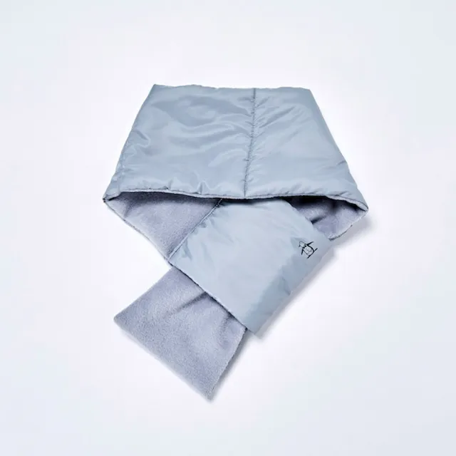 【Munsingwear】企鵝牌 男款灰色輕柔保暖圍巾 MGSJ0K00