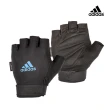 【adidas 愛迪達】Training 可調式透氣短指訓練手套-藍(M-L)