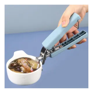 不銹鋼防燙夾(廚房防燙隔熱碗碟夾 夾碗器不銹鋼取碗夾提盤夾創意廚房小工具烘焙酒店家用矽膠防燙)