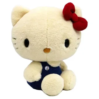 【小禮堂】Hello Kitty 絨毛玩偶娃娃M - 復古系列(平輸品)
