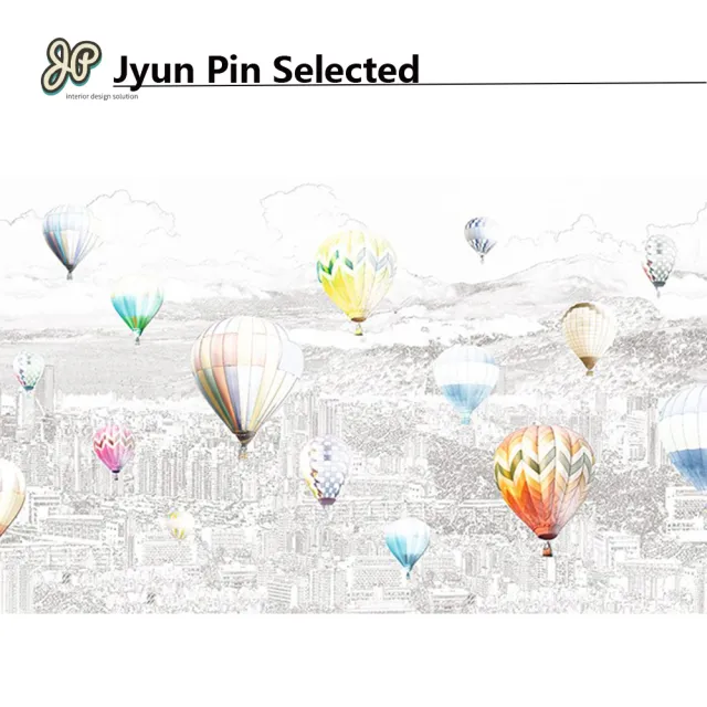 【Jyun Pin 駿品裝修】駿品嚴選TW015C半彩(熱氣球系列壁紙/每坪)