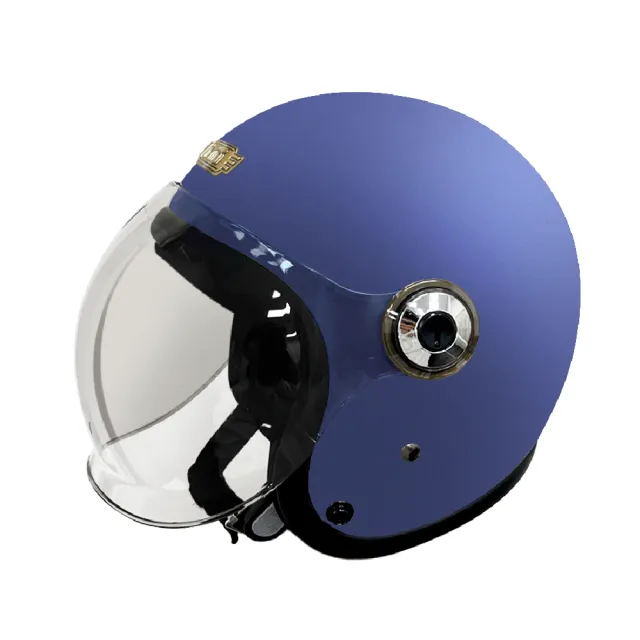 【iMini】iMiniGO 泡泡鏡 成人 復古騎士帽(素色 3/4罩式 質感 安全帽 反光條 抗UV鏡片)